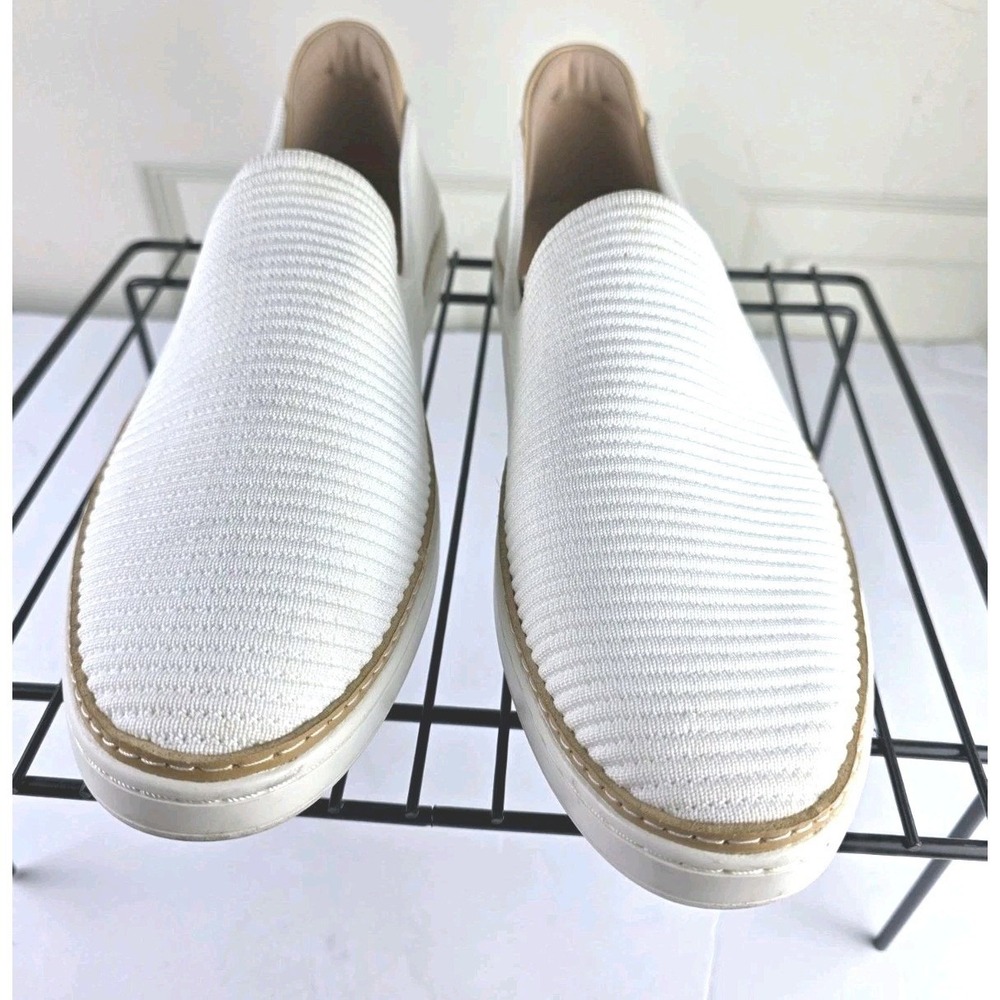 UGG Sammy Rib Knit Slip On Sneakers White 1112259 Women 9.5 Loafers - Picture 2 of 12